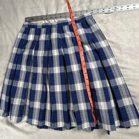 Dennis plaid skirt Sz Juniors size 3,  pleated school uniform 18 in long - Picture 7 of 7